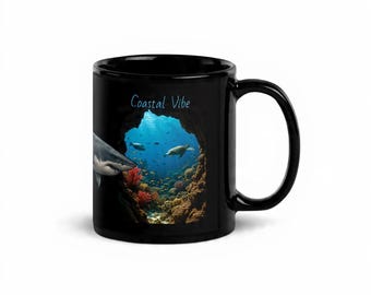 Coastal Vibe Mug with Underwater world Scene