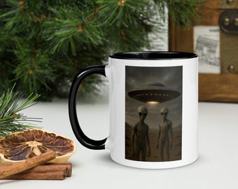 Taza de café alienígena – Taza de cerámica para amantes de la ciencia ficción y el espacio