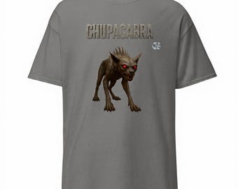 Camiseta Chupacabras • Camiseta Críptica con Letras de Piedra