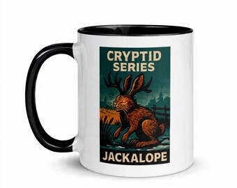 Taza de café Jackalope / Artículos de bebida coleccionables de la serie Cryptid