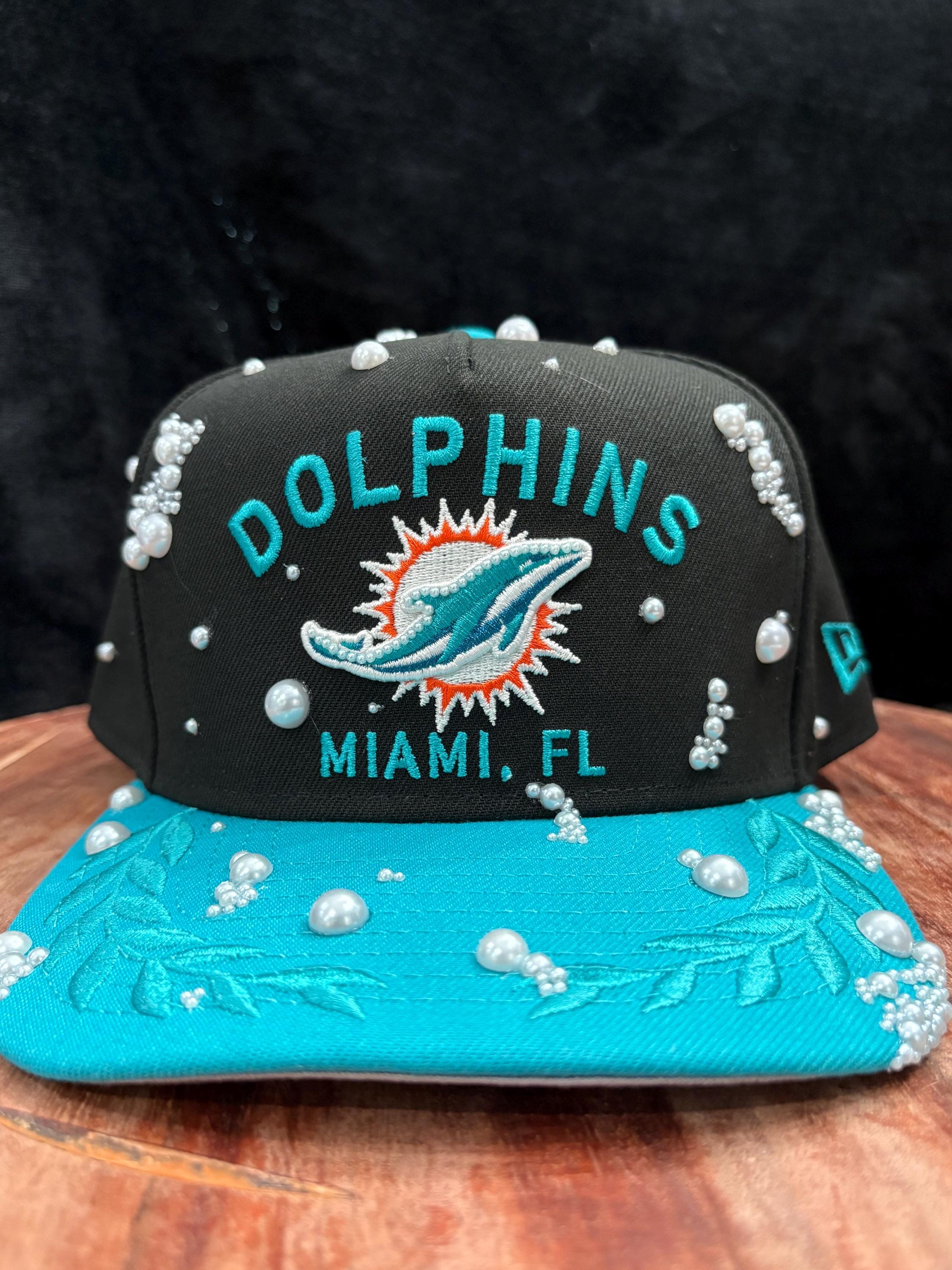 Miami Dolphins Rhinestone Hat - Etsy display picture 2