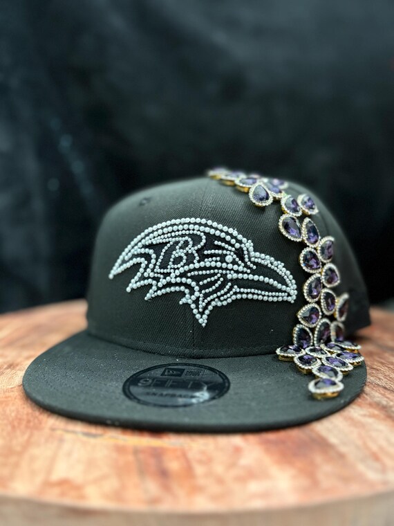 Baltimore Ravens Custom Jeweled Snapback Hats - Etsy display picture 1