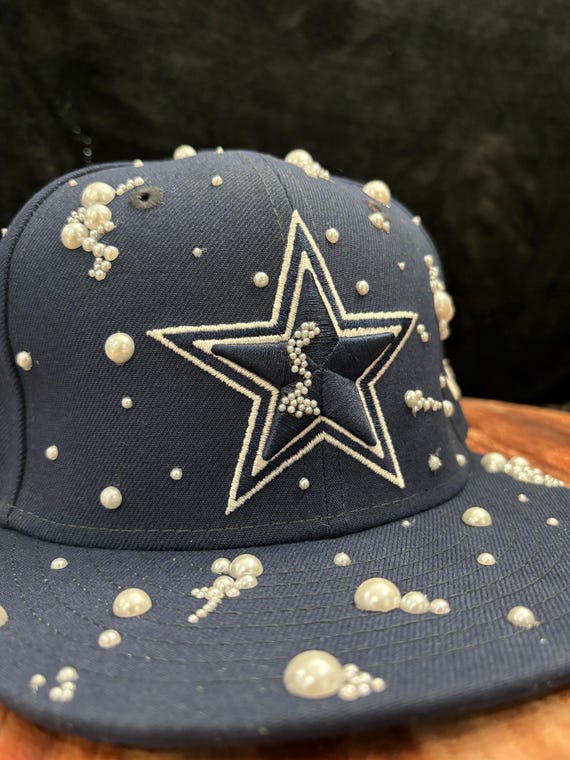 Dallas Cowboys Pearl Studded Trucker Hat - Navy & White cowboys-dashmark-sideline-flex  main image 3