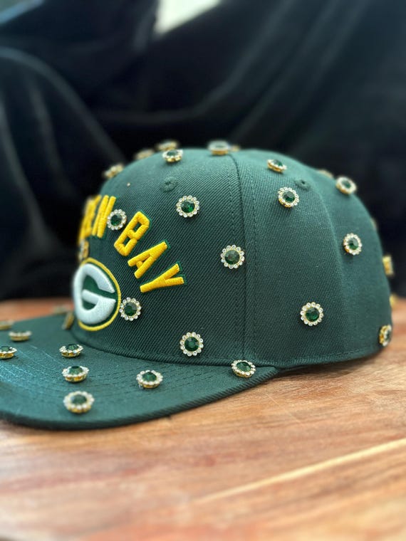 Green SnapBack Hat with Gold Embellishments Las Vegas A main image 4