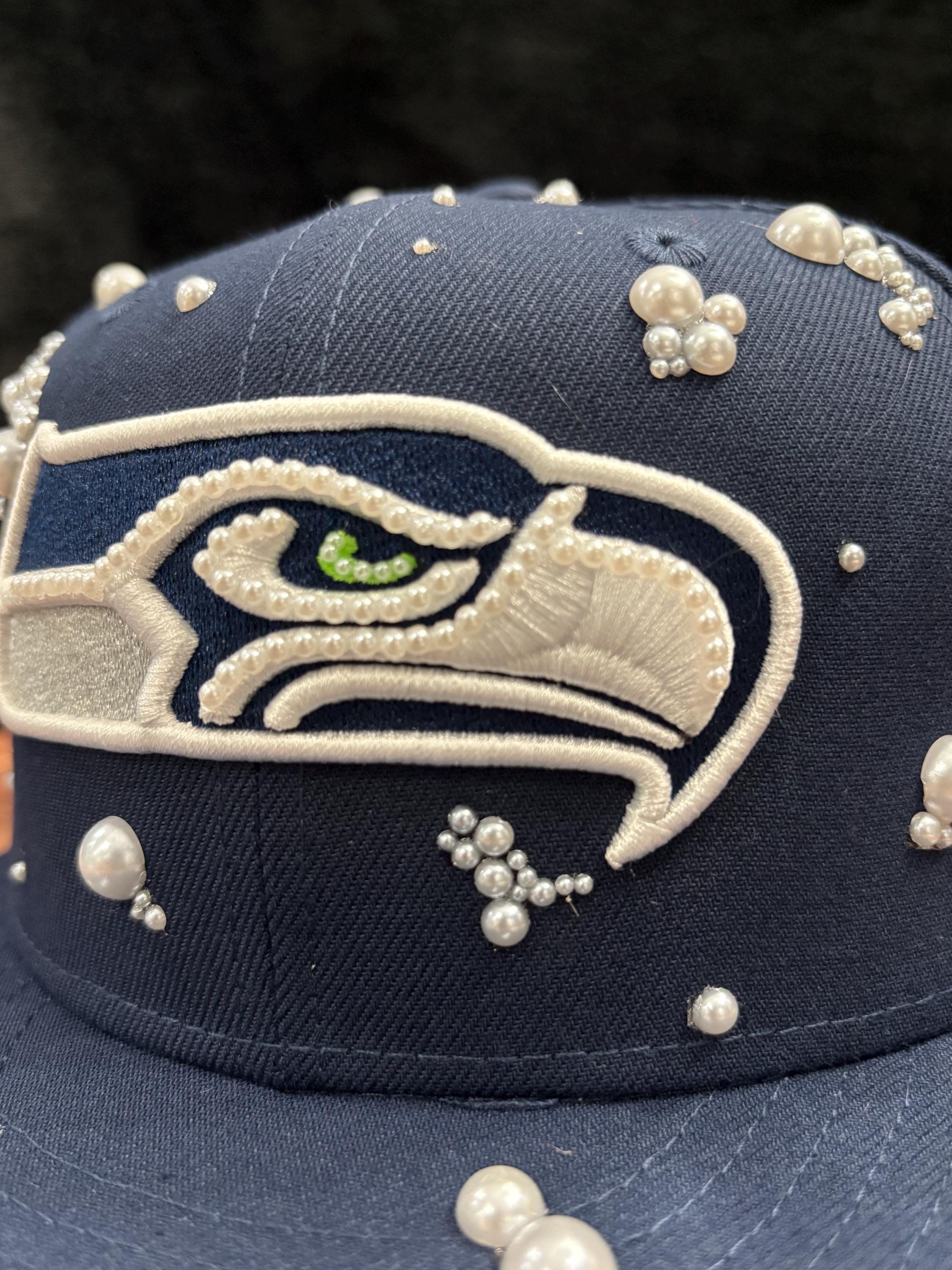 Seattle Seahawks Custom Jeweled Snapback Hats - Etsy