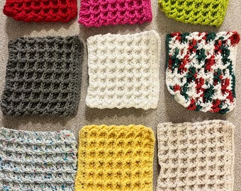 Waffle Crochet Washcloths