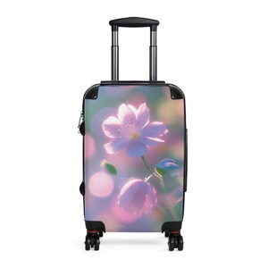 Florales Handgepäck - Reisekoffer, trendige Reisetasche, Blumenkoffer, Urlaubsutensilien, stilvolles Gepäck