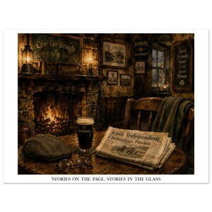 Irish Pub Bar Print, Tavern Wall Art, Home Bar Decor (200gsm Matte Paper) image 3