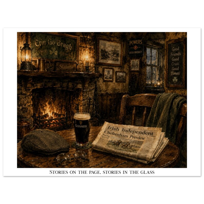 Irish Pub Bar Print, Tavern Wall Art, Home Bar Decor (200gsm Matte Paper) image 3