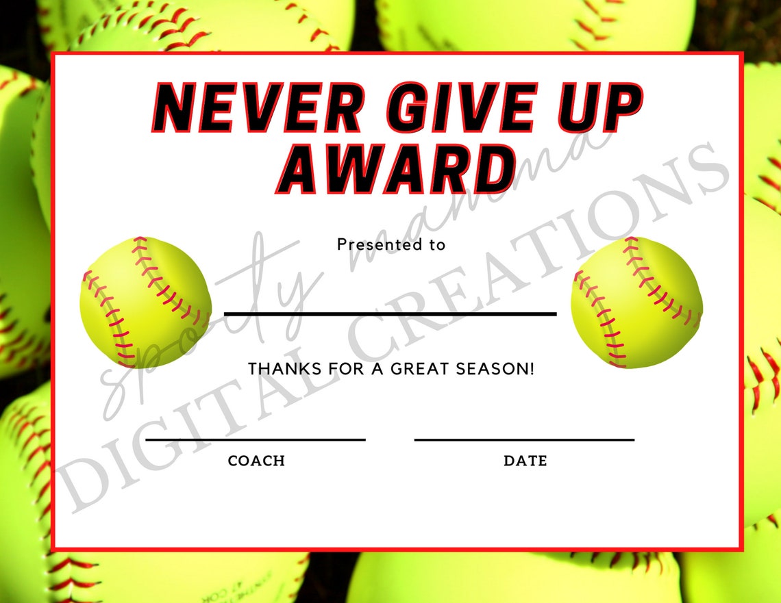 End of Season Softball Awards MVP Award Golden Glove Award Etsy UK