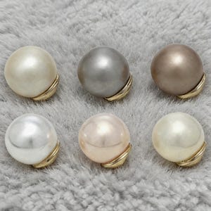 Bottoni con gambo in perla per cucire, eleganti bottoni in finta perla con base dorata da 10-20 mm per cardigan, blazer, abiti da sposa, forniture per gioielli fai da te