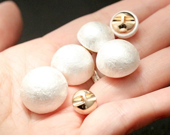Botones con vástago de imitación de perla / Botones redondos para abrigos / Materiales para manualidades de costura / Accesorios de ropa