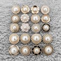 Vintage Gold Pearl Buttons for Sewing, Ornate Buttons for Cardigan & Blazer, Luxury Flower Decorative Shank Buttons, Craft Supplies product logo