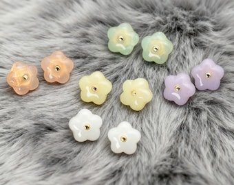 Cute Flower Resin Buttons for Kids Clothes | Pastel Craft Buttons | DIY Sewing Embellishments | Kawaii Clothing Accessories