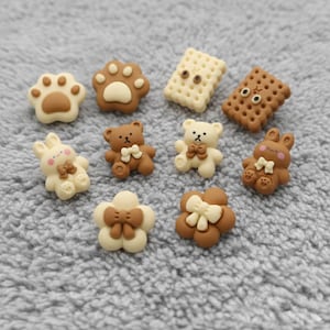 Kawaii Animal Resin Sewing Buttons: DIY Craft Supplies, 6-Piece Set