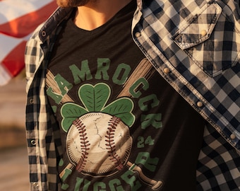 Shamrock Baseball PNG | St. Patrick’s Day Sports Clipart for Sublimation, T-Shirts & DIY Gifts