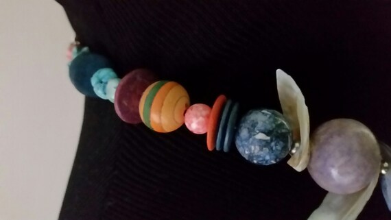 Pastel Shell Statement Necklace - image 2