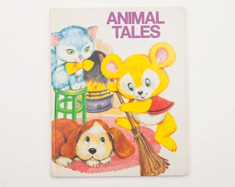 Animal Tales, Illustrated by Evalisa Agathon, Vintage Children's Animal Book c1983