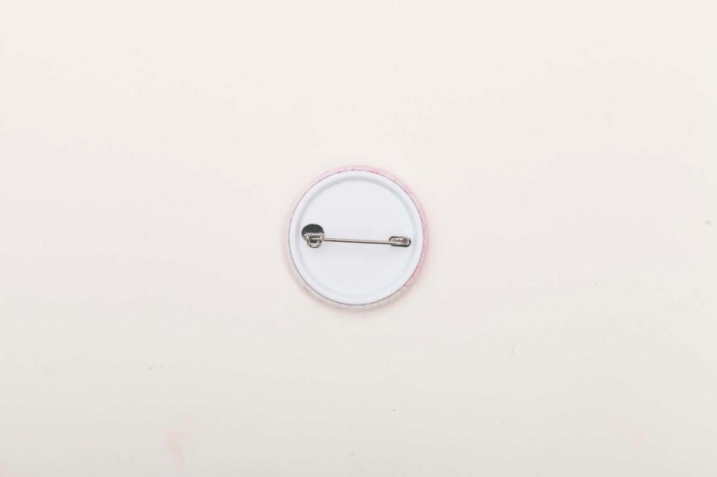 Pink Flowers A Badge / Pinback Button Made From Vintage Fabric, 38mm