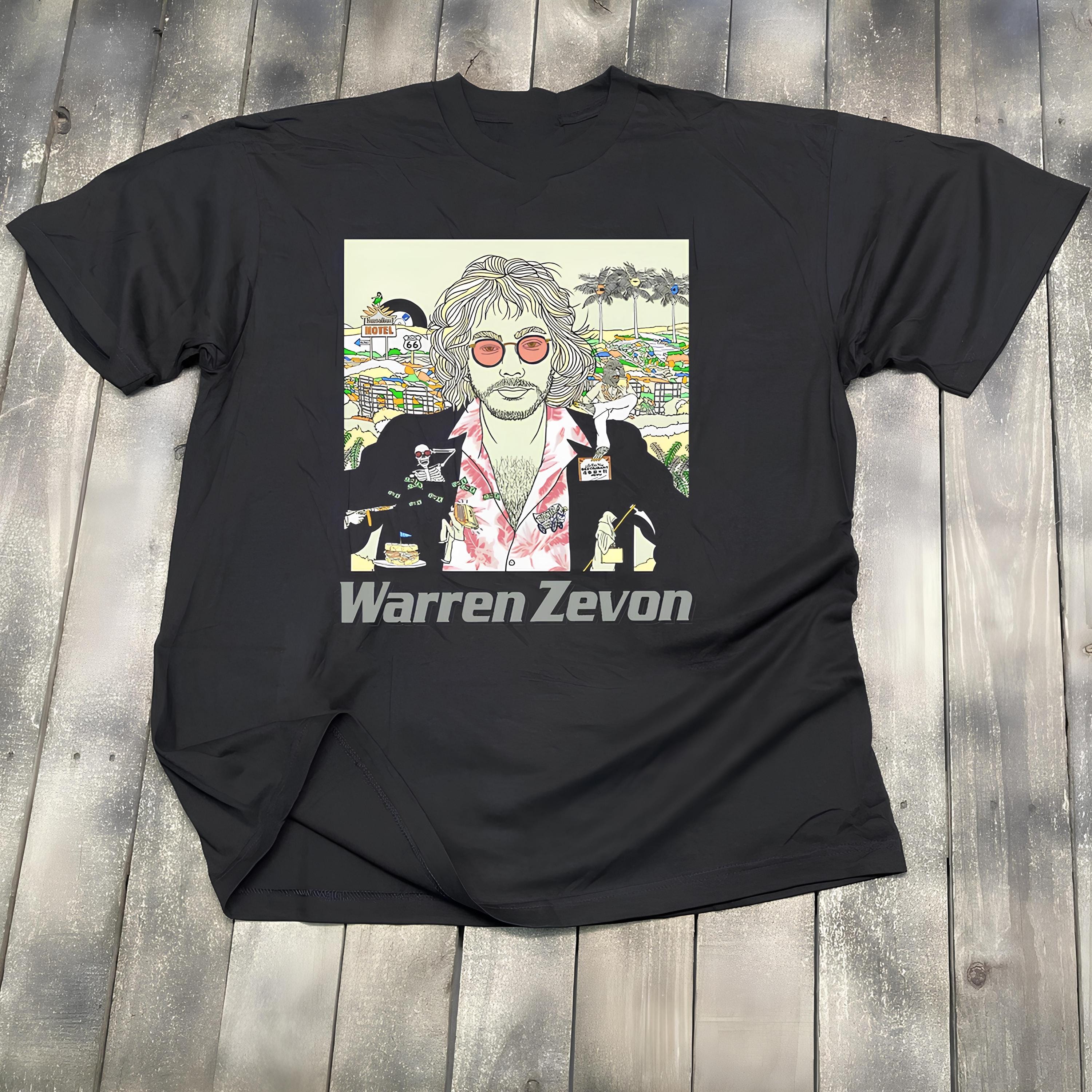 Warren Zevon Excitable Boy Short Sleeve Black T-shirt Size S-4X 