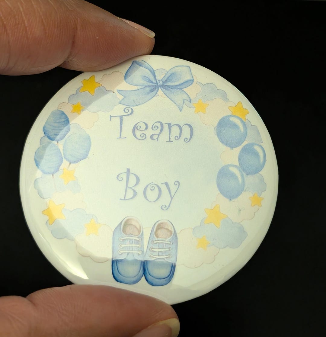 Custom Gender Reveal Button Pins With Your Own Design. - Etsy