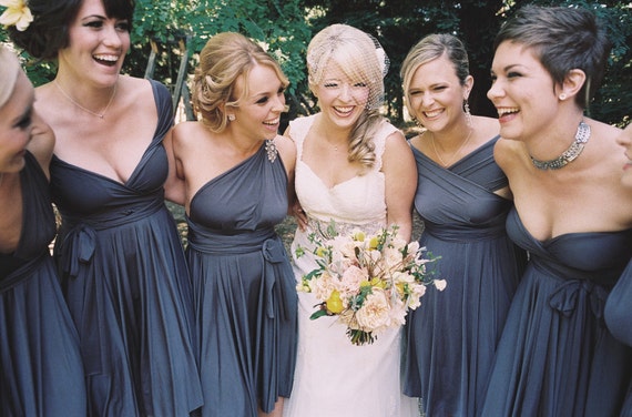 multiway navy bridesmaid dress