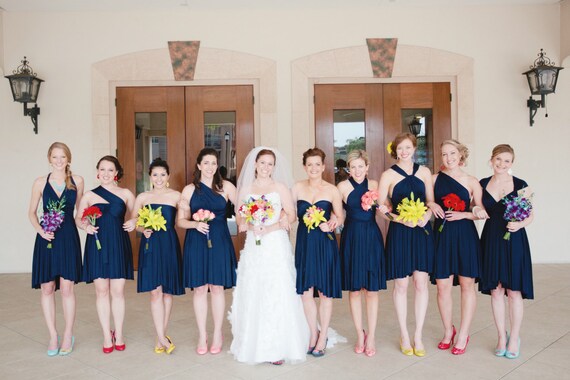 navy bridesmaid dresses