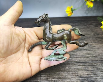 ヴィンテージブロンズ彫刻の馬の像 - Etsy 日本