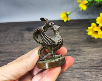 Solid Bronze Carved Phoenix Statue. Home Decoration & Feng Shui
