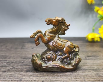 ヴィンテージブロンズ彫刻の馬の像 - Etsy 日本