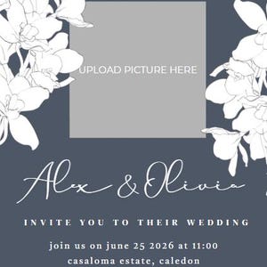 Elegante Hochzeitskarte