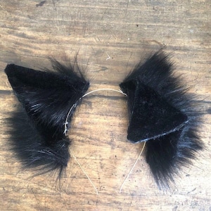 Black Puppy Ears Headband–Dog Ear Headband-Kemonomimi-Cute Kawaii Cosplay-Faux Fur Animal Ears | Posable | Cosplay | Puppy girl |