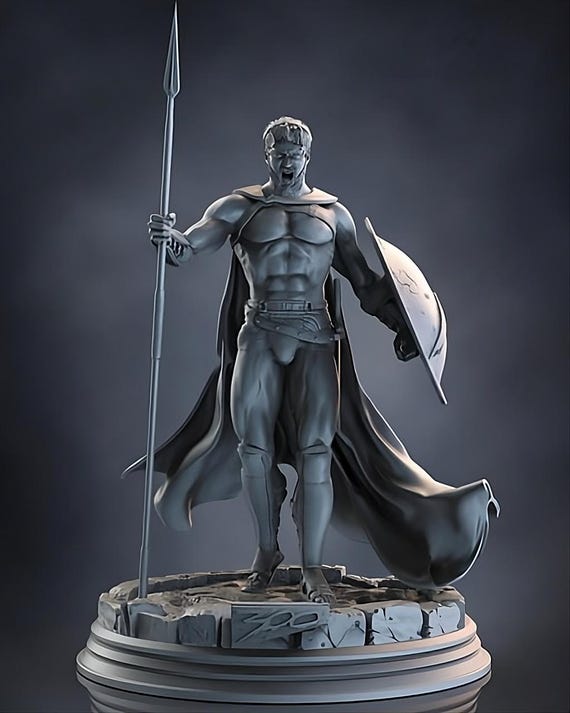 Estatua de Guerrero Espartano inspirada en “300” para Impresión 3D - Archivo STL