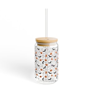 Halloween Sipper Glass: Spooky Party Cup with Lid & Straw