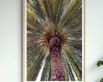 Stampa artistica con palme da spiaggia, decorazioni murali per ufficio o camera da letto, stampe artistiche tropicali, DOWNLOAD DIGITALE