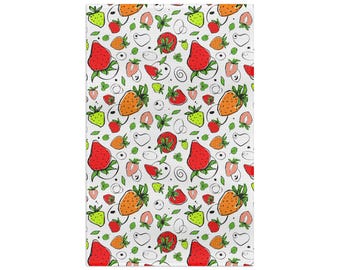Microvezel theedoek zomerfruitpatroon | Fruitkeukenprint