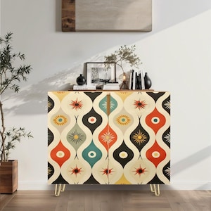 Retro Scandinavian Design Wooden Storage Cabinet, Versatile Storage, Home Accent Piece