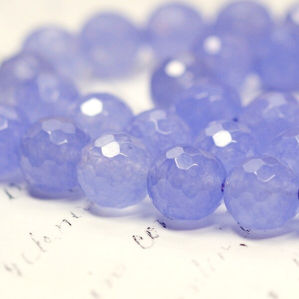 8mm Genuine Amethyst Beads, Faceted Gemstones February Birthstone Sparkling Purple Stones Full Strand 15"