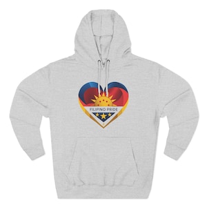 Filipino Pride Hoodie Sweatshirt | Philippines Heritage Fleece Pullover | Cultural Gift for Filipinos | Pinoy Apparel