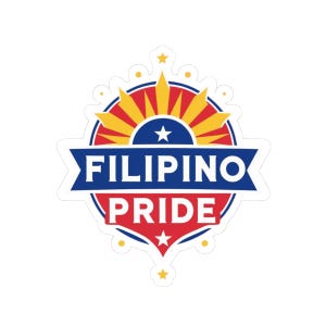 Filipino Pride Stickers, Kiss-Cut Laptop Decals, Pinoy Culture Gifts, Pride Merchandise, Home & Office, Party Favor Stickers