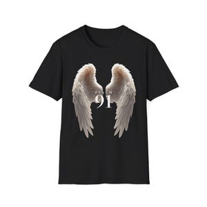 Camiseta con alas de ángel del Salmo 91: Ropa cristiana inspiradora