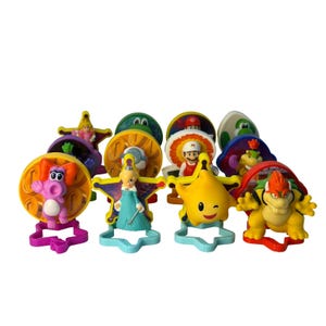 Set completo de 12 figuras de la película Super Mario Galaxy de McDonald's Happy Meal imagen 1