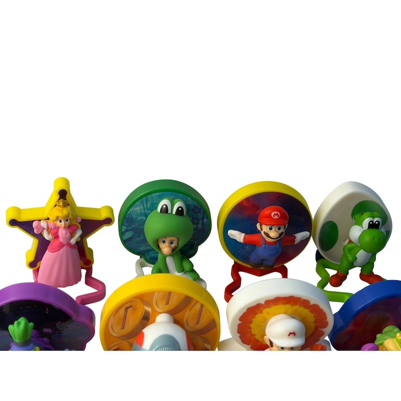 Set completo de 12 figuras de la película Super Mario Galaxy de McDonald's Happy Meal imagen 4