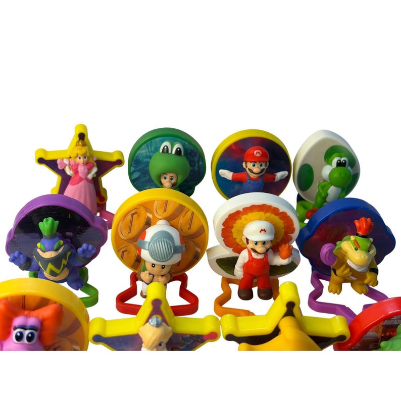Set completo de 12 figuras de la película Super Mario Galaxy de McDonald's Happy Meal imagen 3