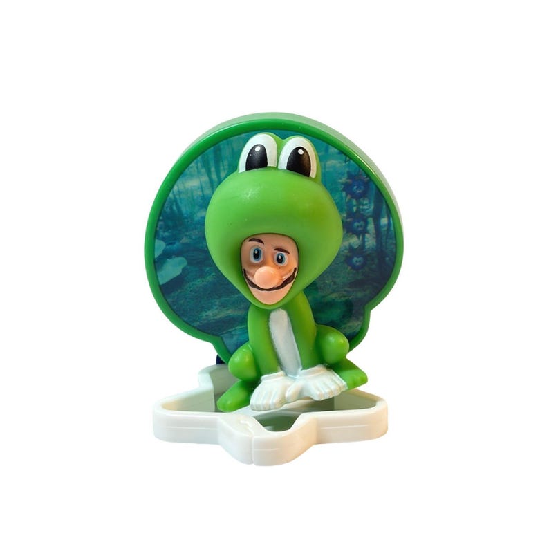 McDonalds Super Mario Galaxy Happy Meal Toys #2 Frog Luigi [figure only] bild 1