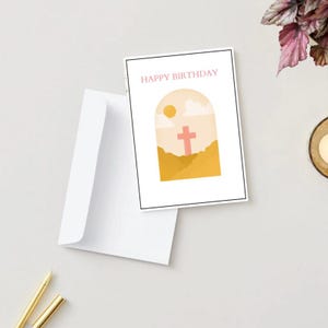 Christian Birthday Card Printable | Religious Greeting Card | Bible Verse Birthday Card | Faith-Based Digital Download