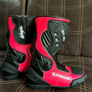 Kawasaki Biker Riding Boots – Men’s Motorcycle Racing Shoes