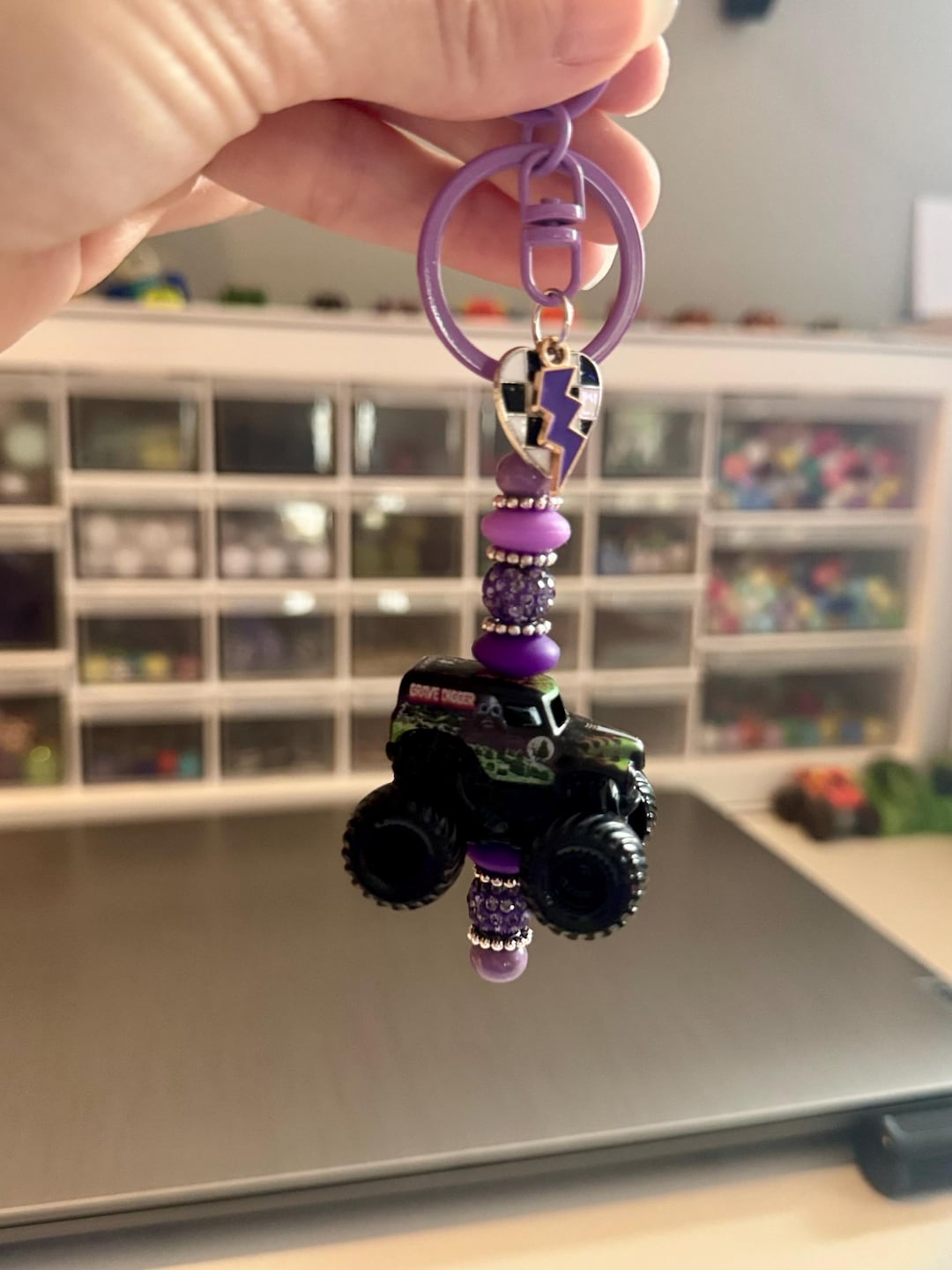 Monster Jam Mini Keychains - Grave Digger & Son-uva Digger - Etsy