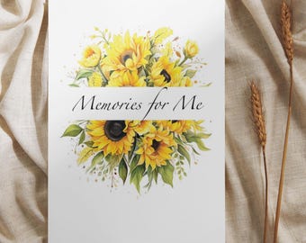 Memories For Me Memory Keeper Journal | Guided Biography | Preserve Memories | Legacy Journal for Loved Ones | Digital Download PDF