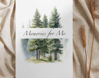 Memories For Me Memory Keeper Journal | Guided Biography | Preserve Memories | Legacy Journal for Loved Ones | Digital Download PDF